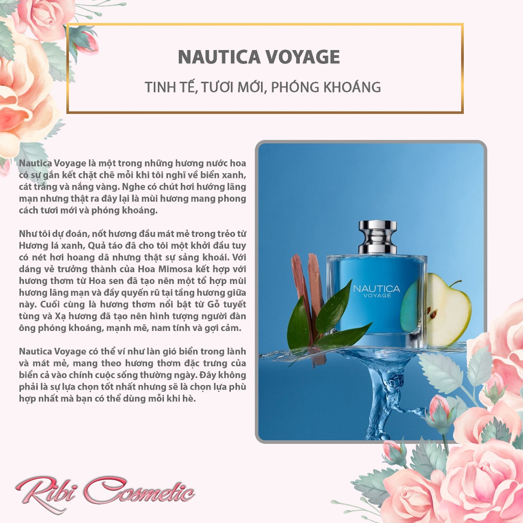 Nước hoa nam giá rẻ nước hoa mùa hè Nautica Voyace Ribicosmetics