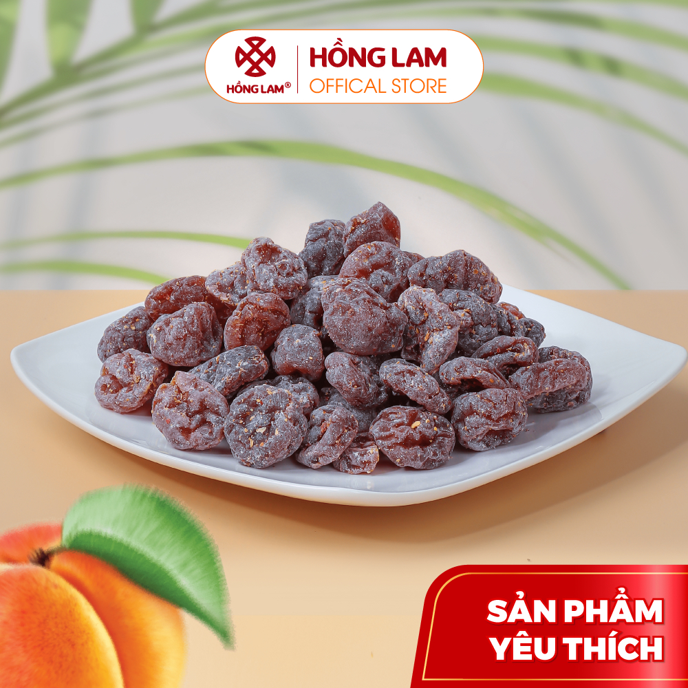 Ô mai (xí muội) mơ Hồng Lam 3, dạng hộp và gói (200gr, 300gr, 450gr) có vị chua, cay, mặn ngọt