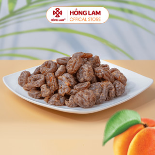 Ô mai (xí muội) mơ Hồng Lam 4. Dạng hộp (200gr, 300gr, 450gr), dòng ô mai tách hạt vị chua, ngọt của cam thảo.