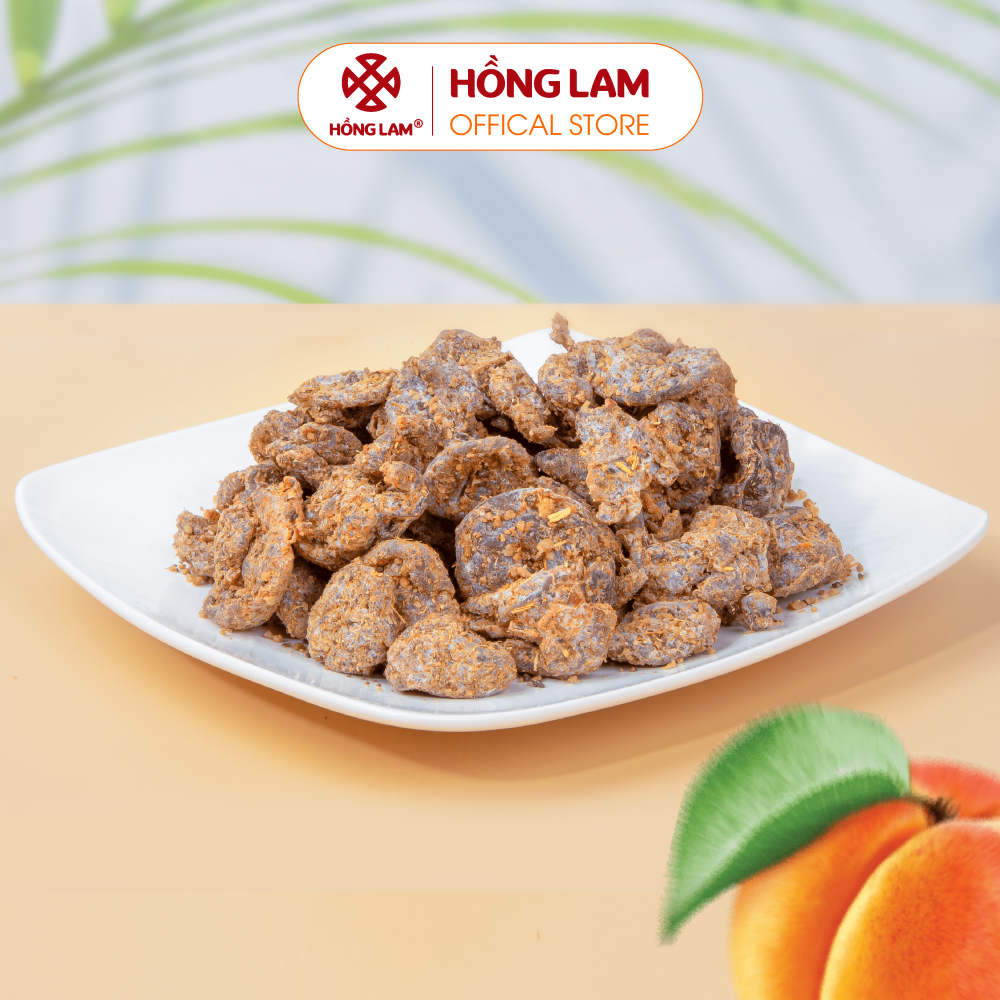 Ô mai (xí muội) mơ Hồng Lam 12, dạng hộp (200gr, 300gr, 500gr). Ô mai tách hạt có vị chua, cay, mặn ngọt của cam thảo