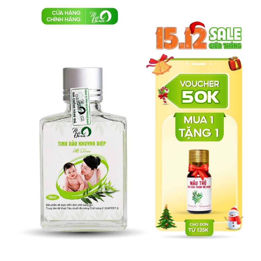 Tinh dầu khuynh diệp cho bé Mệ Đoan giữ ấm phòng cảm lạnh giảm ho sổ mũi 30ml