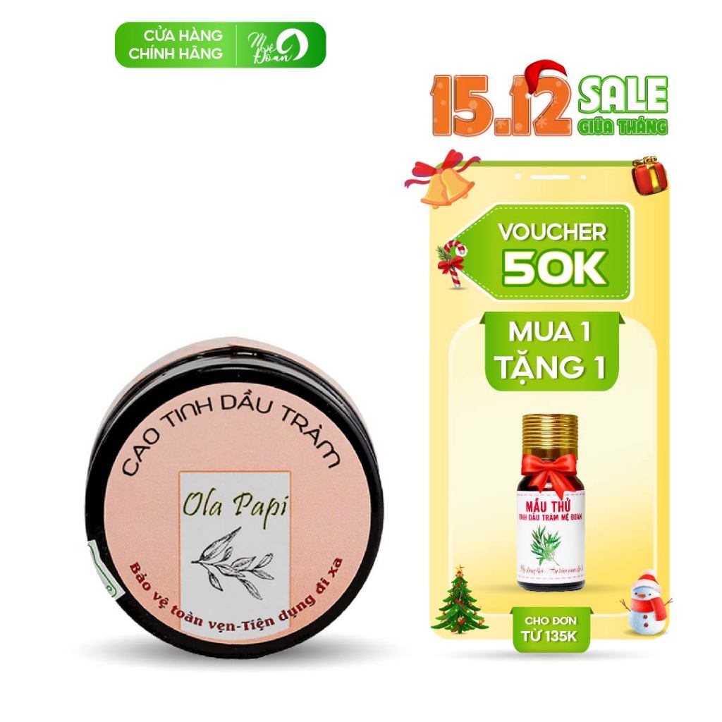 Cao tinh dầu tràm Mệ Đoan chống muỗi cắn, ho, sổ mũi, cảm cho bé 20g