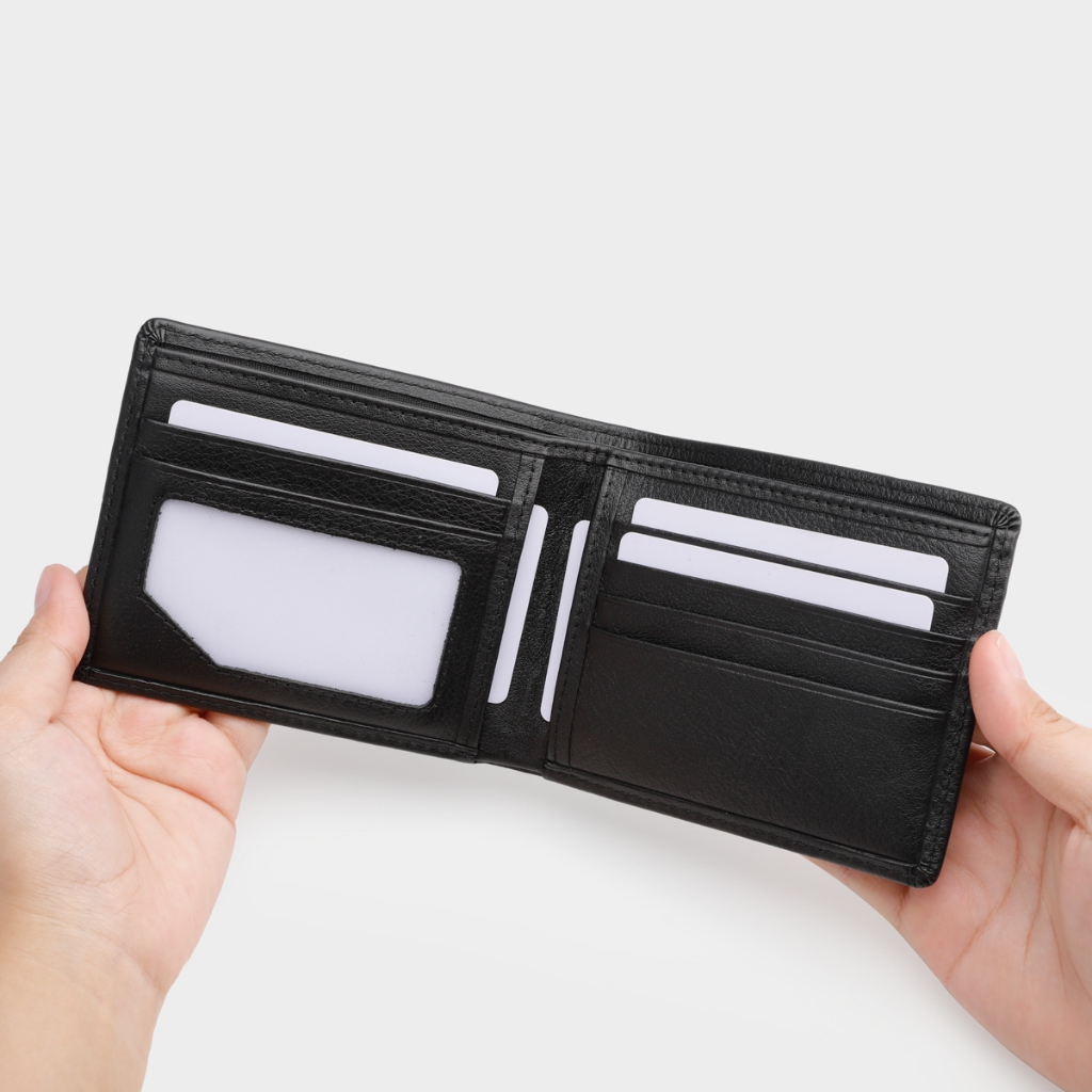 Ví Nam Da Bò Dáng Ngang 4U Hoạ Tiết Sang Trọng DFA268