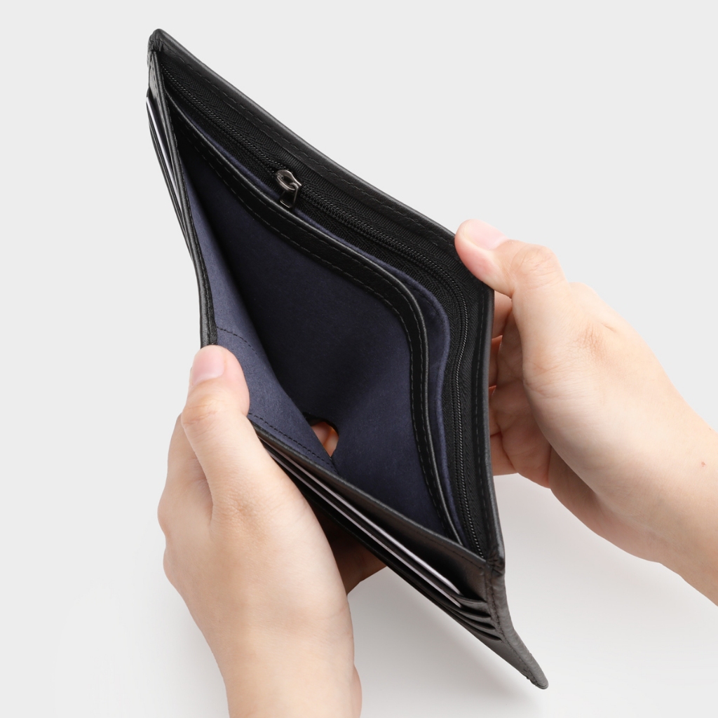 Ví Nam Da Bò Dáng Ngang 4U Hoạ Tiết Sang Trọng DFA268