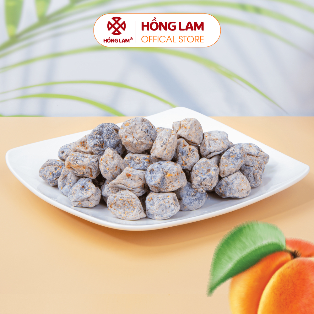 Ô mai xí muội cay Hồng Lam, dạng hộp (200gr, 300gr, 500gr). Có vị chua, mặn, ngọt cay