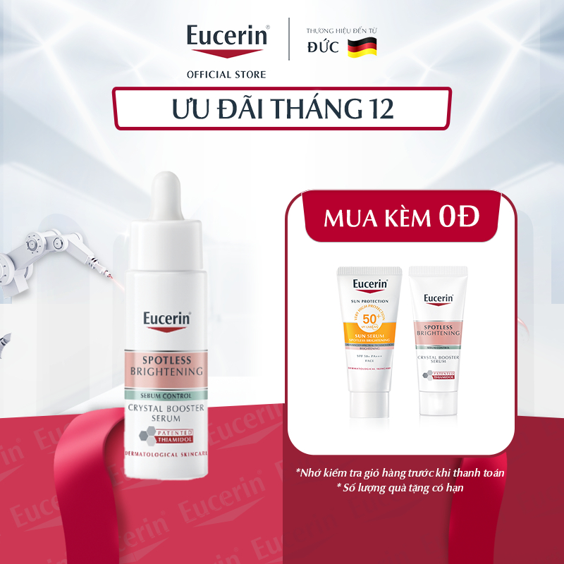 [Tặng Nước dưỡng sáng 749K] Tinh chất giảm thâm nám chuyên biệt cho da nhờn & hỗn hợp Eucerin Crystal Booster Serum 30ml