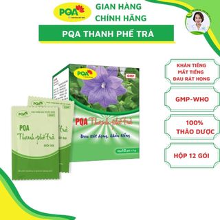 PQA Thanh Phế Trà hỗ trợ giảm ho, đờm, đau rát họng dành cho người bị ho do thay đổi thời tiết.