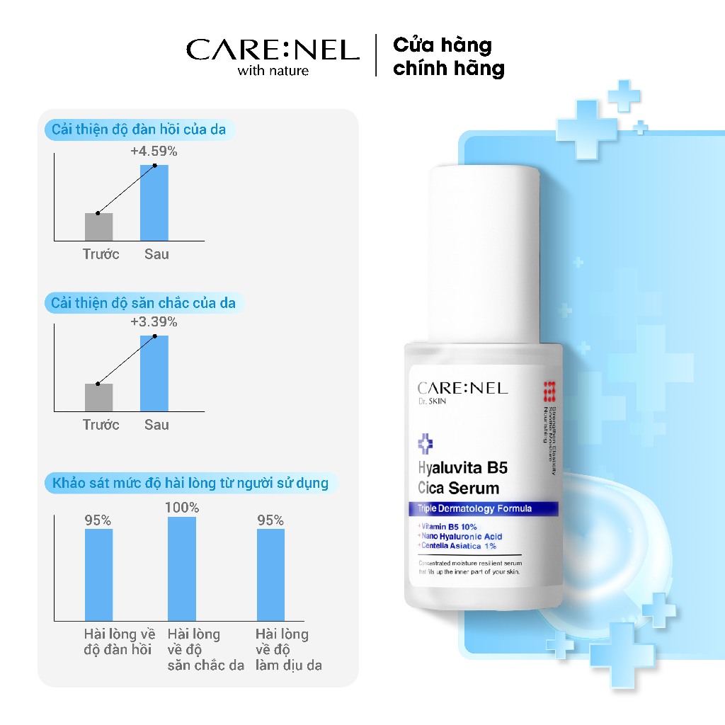 Combo Minisize tinh chất dưỡng B5 kem ngừa nám và Minisize hộp bông tẩy trang 20 miếng