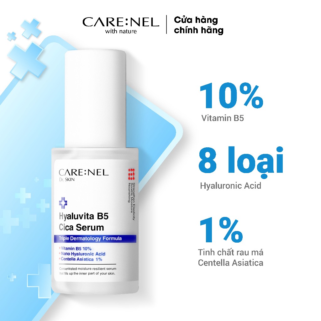 Combo Minisize tinh chất dưỡng B5 kem ngừa nám và Minisize hộp bông tẩy trang 20 miếng