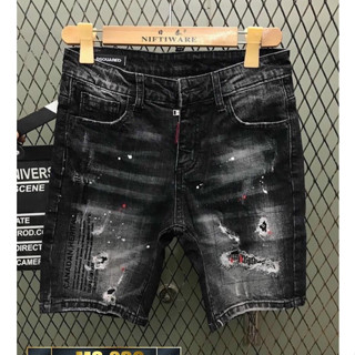 Quần short jean nam ngắn rách nhẹ, chất co giãn dễ mặc, giá cực mềm nhiều màu đen xanh xám trắng KAYSTORE
