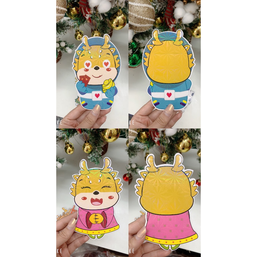 Lì Xì Tết Giáp Thìn Phản Quang Chibi Dễ Thương Đem Lại May Mắn Tài Lộc - Lì Xì Tết