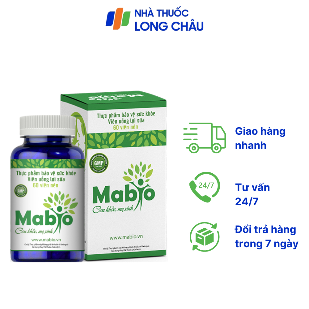 Mabio Lợi Sữa Dành Cho Các Mẹ Sau Sinh Bị Mất Sữa Ít Sữa Combo 2 Hộp Lợi Sữa Mabio Hàng Chính Hãng