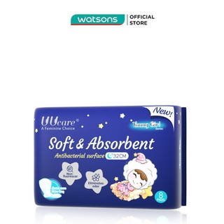 Băng Vệ Sinh UUcare Young Girl Kháng Khuẩn Loại Ban Đêm 32cm 08 Miếng