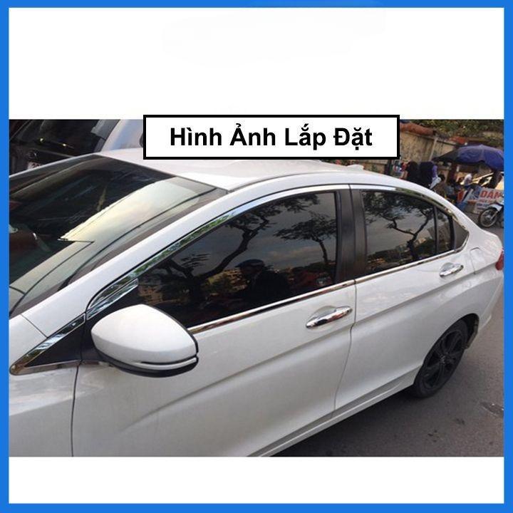 Nẹp chân kính, cong kính xe HONDA CITY 15-20 8 Chi Tiết chất liệu inox sáng bóng