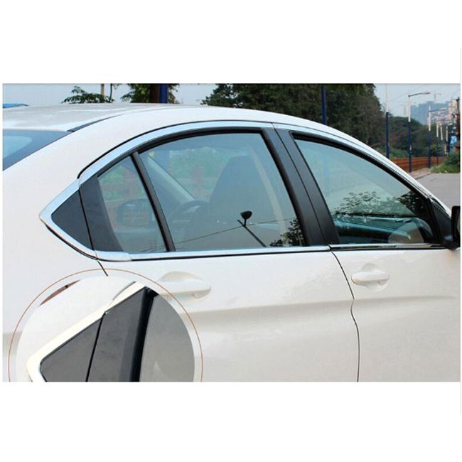 Nẹp chân kính, cong kính xe HONDA CITY 15-20 8 Chi Tiết chất liệu inox sáng bóng