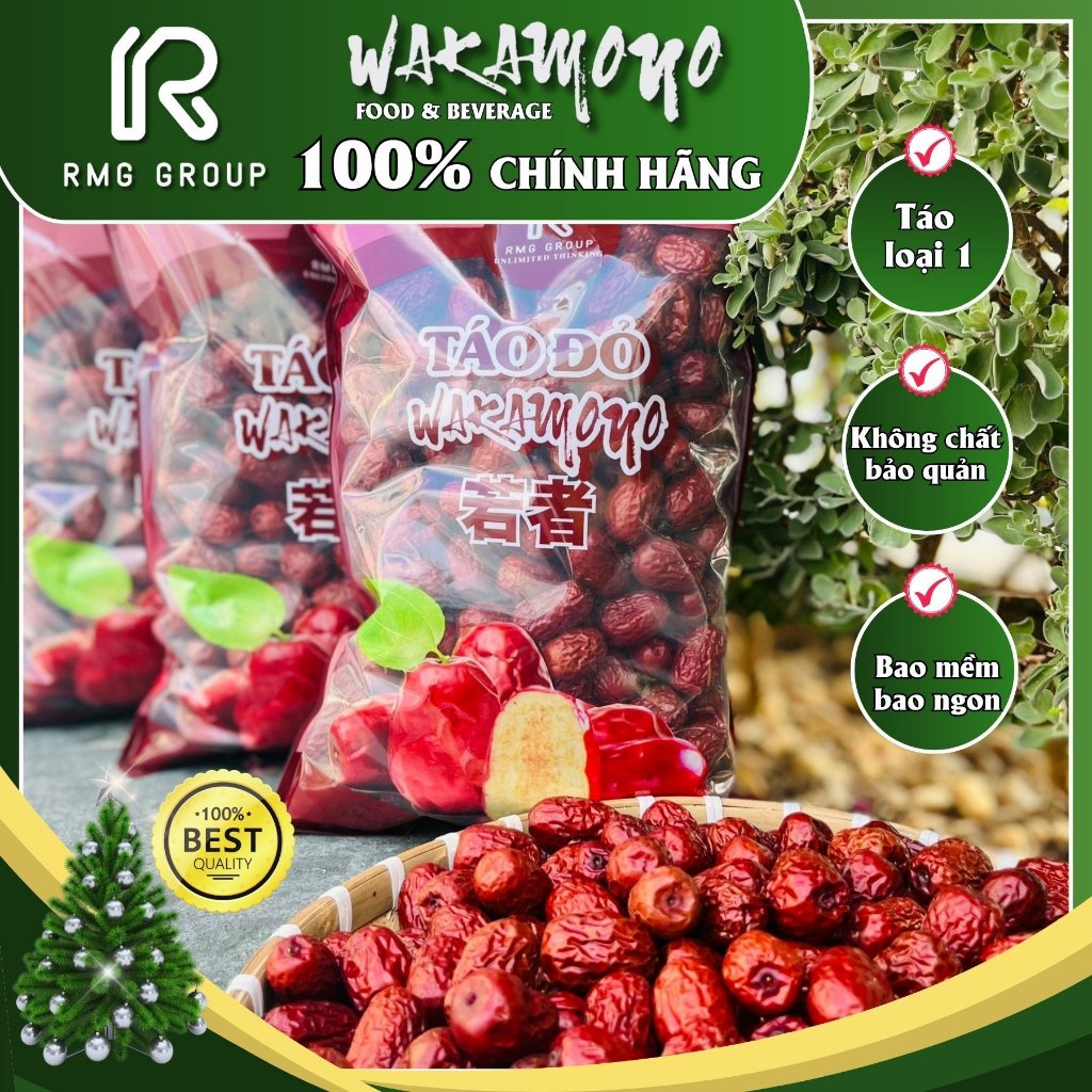 1kg Táo đỏ khô tự nhiên, không chất bảo quản, không chất béo, an thần, giảm stress & cholesterol