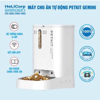 Máy ăn tự động, cho mèo ăn tự động, máy nhả hạt hai ngăn, máy cho chó ăn petkit gemini - helicorp