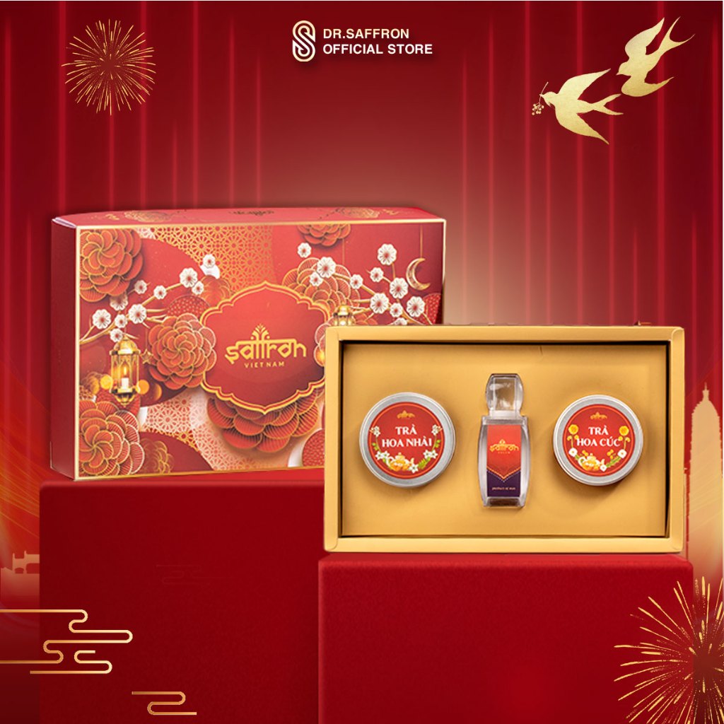 [QUÀ TẶNG 8/3] Nhụy hoa Nghệ tây Saffron Salam táo đỏ và trà hoa cao cấp