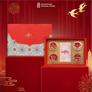 Bộ quà tặng Nhụy hoa nghệ tây Saffron Việt Nam kèm quà tặng và trà hoa cao cấp