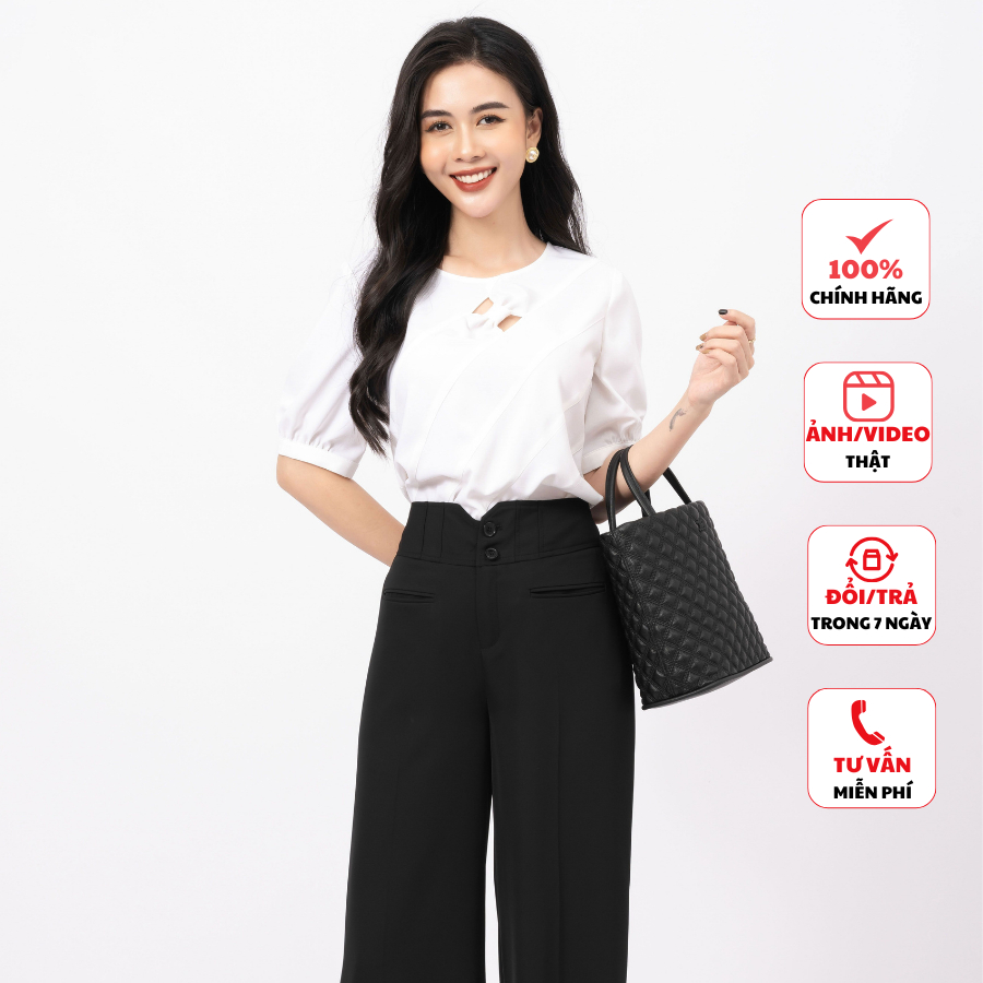 Áo sơ mi nữ Fiona dáng suông tay lỡ thiết kế xinh xắn F551199
