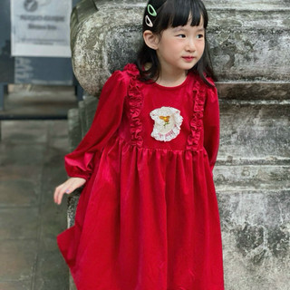 Váy Bé Gái CELINA V16 Đầm Trẻ Em Chất Liệu Nhung Hàn Thiết Kế Phong Cách Vintage