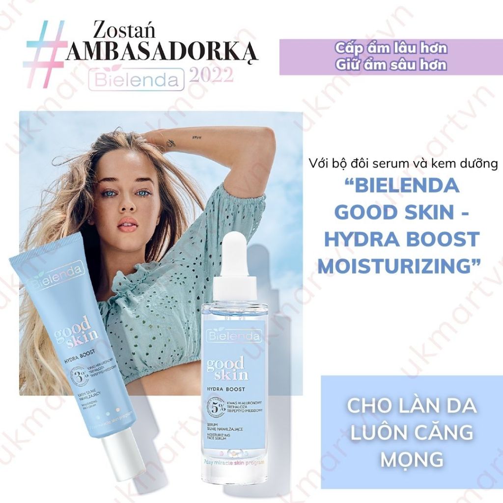 Kem Dưỡng Bielenda Good Skin Hydro Boost 5% Dưỡng Sáng Và Trẻ Hoá Da 50ml