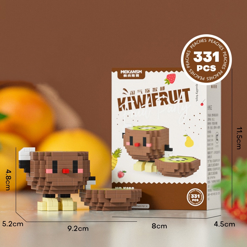 Bộ mô hình đồ chơi lắp ráp xếp hình mini 3D nhân vật fruit party - shincase