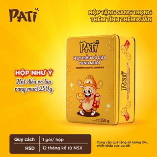 HỘP HẠT ĐIỀU PATI - HỘP THIẾC TẾT SANG TRỌNG, TẶNG ĐỐI TÁC, ĐỒNG NGHIỆP HOẶC GÓI QUÀ TẾT (250G)