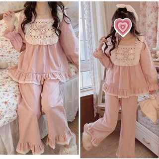 Đồ bộ bánh bèo caro xanh xám cao cấp quảng châu