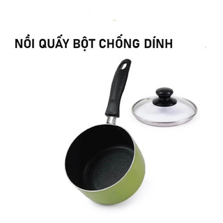 Nồi quấy bột chống dính, nồi nấu cháo cho bé, quánh nấu cháo size 12cm - 14cm