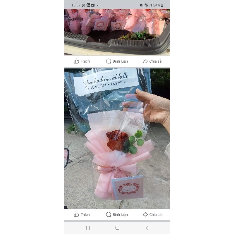 túi đựng hoa trong suốt