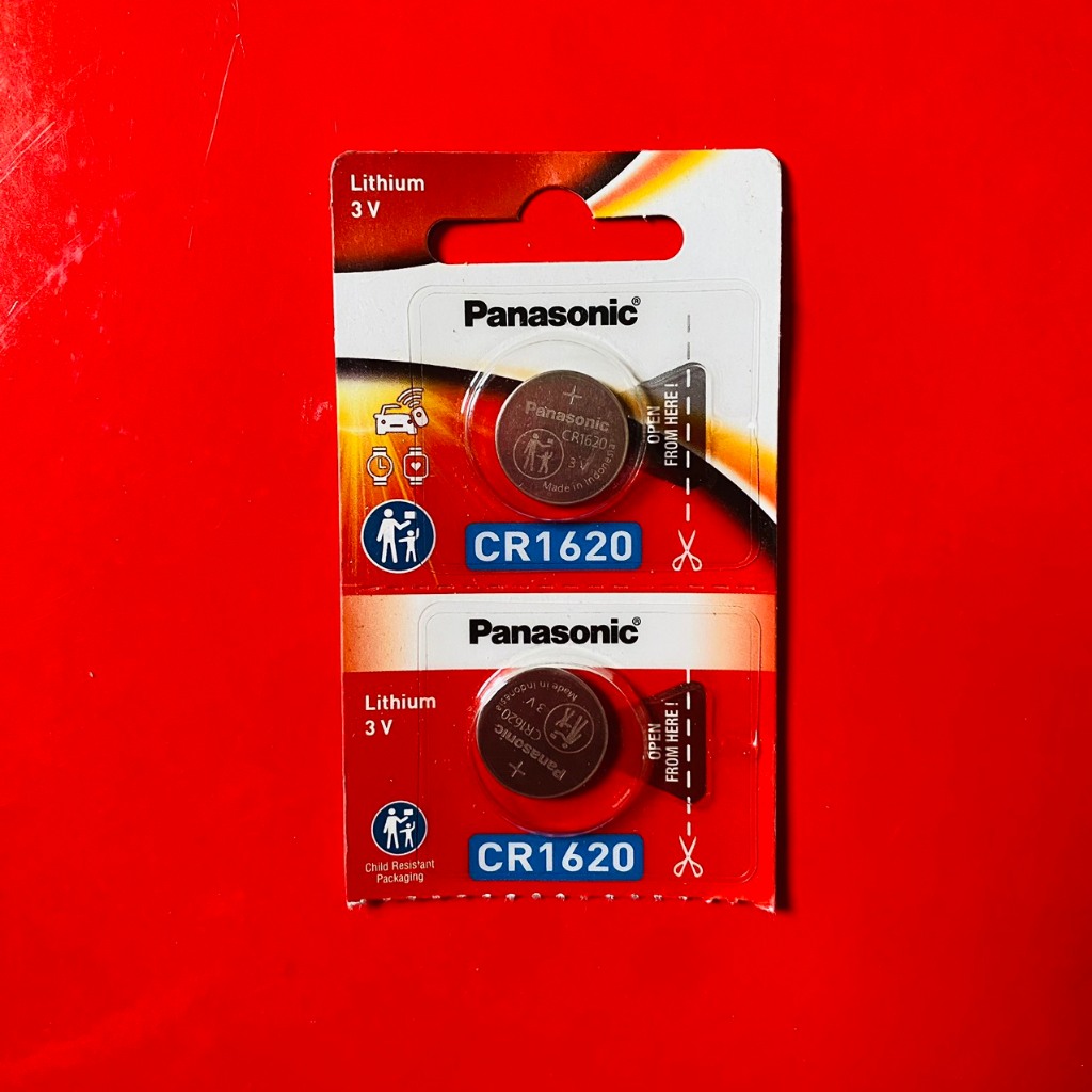 Pin CR1620 Panasonic 3V Lithium Chính hãng vỉ 2 viên thay chìa khóa ô tô