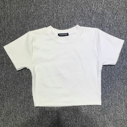 Áo thun Croptop trơn basic fit dáng chất Thun Gân co giãn 4 chiều, mêm mịn thoáng mát. Chinh Trần Store