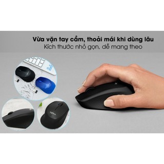 Chuột không dây Logitech M331 ( Đen , xanh , đỏ )