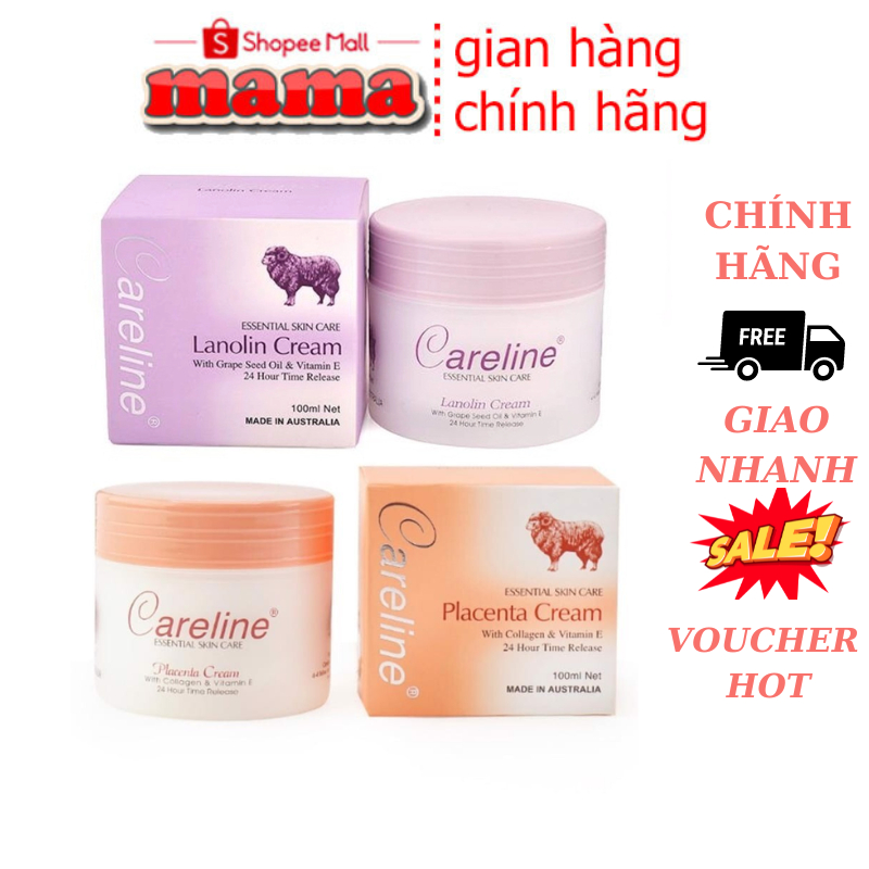 Kem Dưỡng Da Mỡ Cừu CARELINE Lanolin Cream Giúp Dưỡng Ẩm, Khỏe Mạnh Và Ngăn Ngừa Vết Nhăn