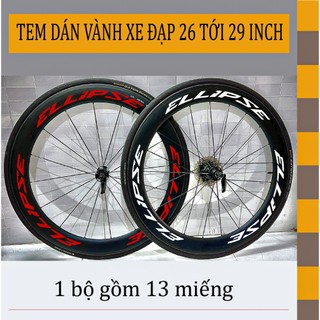 1 bộ tem dán vành mẫu ellipse dán cho xe đạp 26inch,27,5inch,28inch,29inch