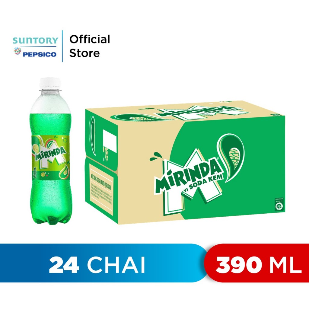 [HỎA TỐC]Thùng 24 Lon Nước Ngọt Có Gaz Mirinda Soda Kem(390ml/chai)