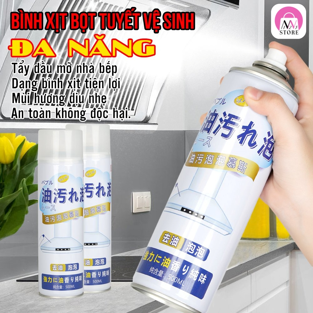 Bình xịt bọt tuyết đa năng 500ml vệ sinh loại bỏ vết bẩn vệ sinh cho căn bếp gọn gàng và tinh tế