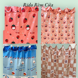Rido rèm cửa ngăn phòng che nắng có móc treo sẵn ,rèm cửa poly cao cấp