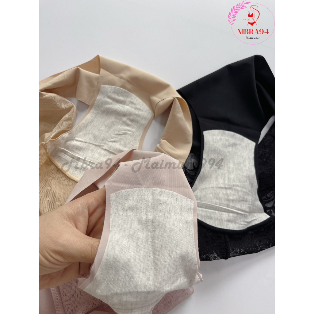 Combo 3 Quần lót Nhật su lụa phối ren full túi kháng khuẩn M2153  - Mbra94