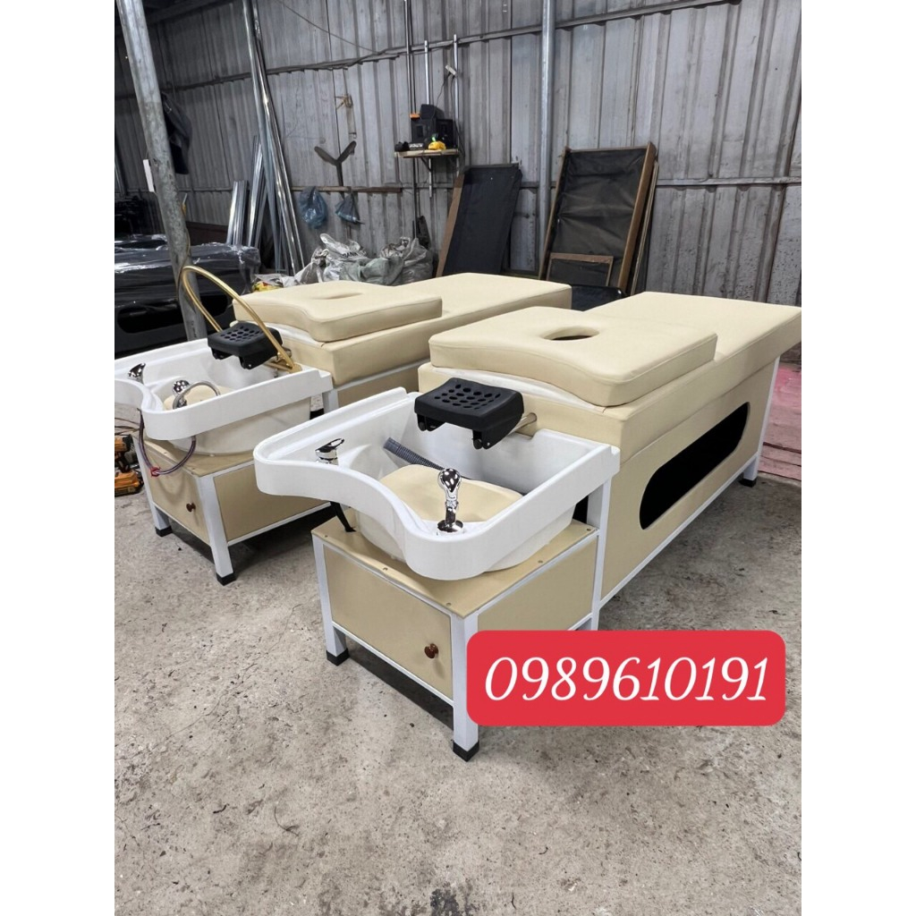 Giường gội đầu 2in1 vừa gội đầu vừa massage, giường gội đầu dưỡng sinh chuyên dùng cho spa có đặt kích thước riêng