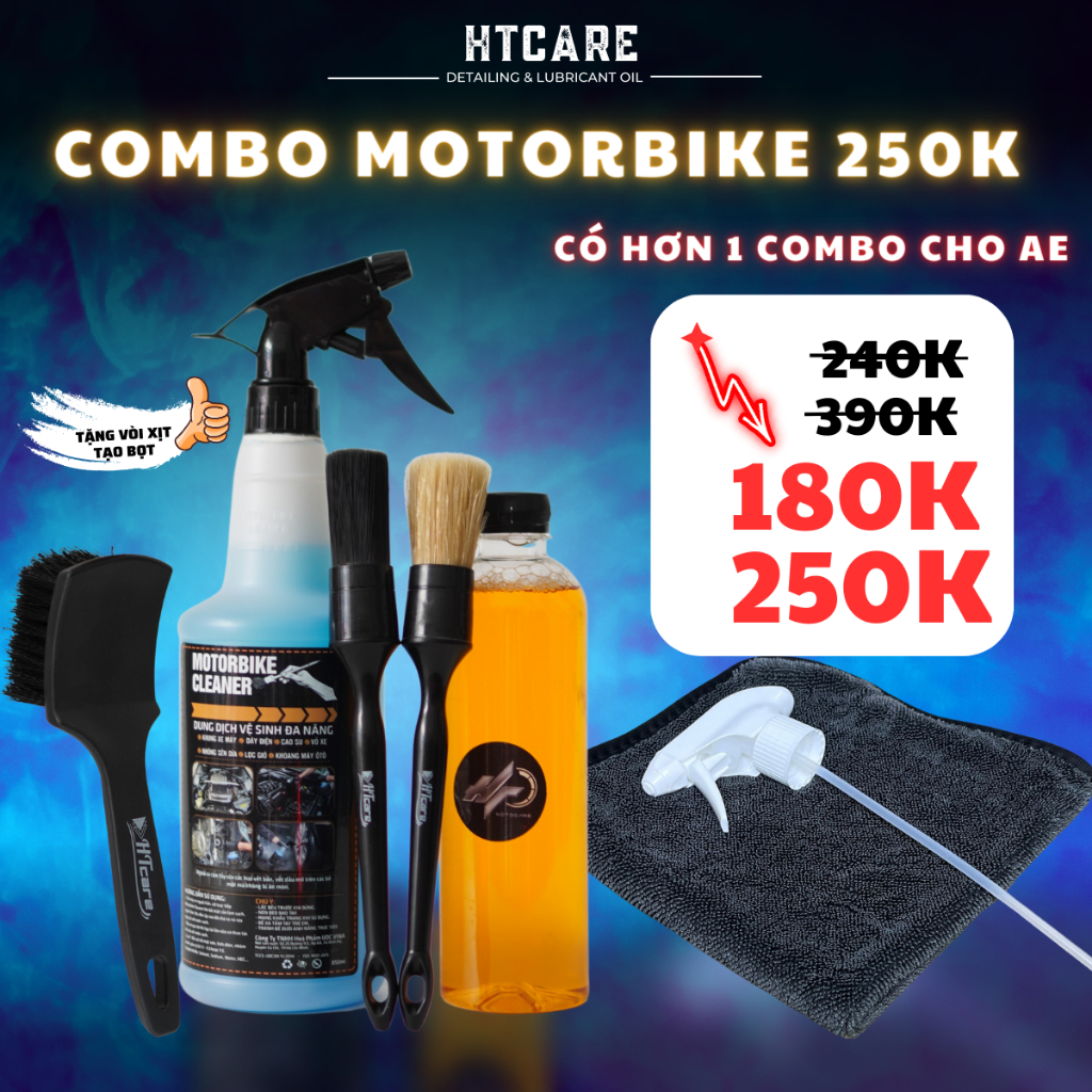 COMBO tẩy rửa ĐA NĂNG 500ml SONAX và Phụ kiện vệ sinh chi tiết xe máy