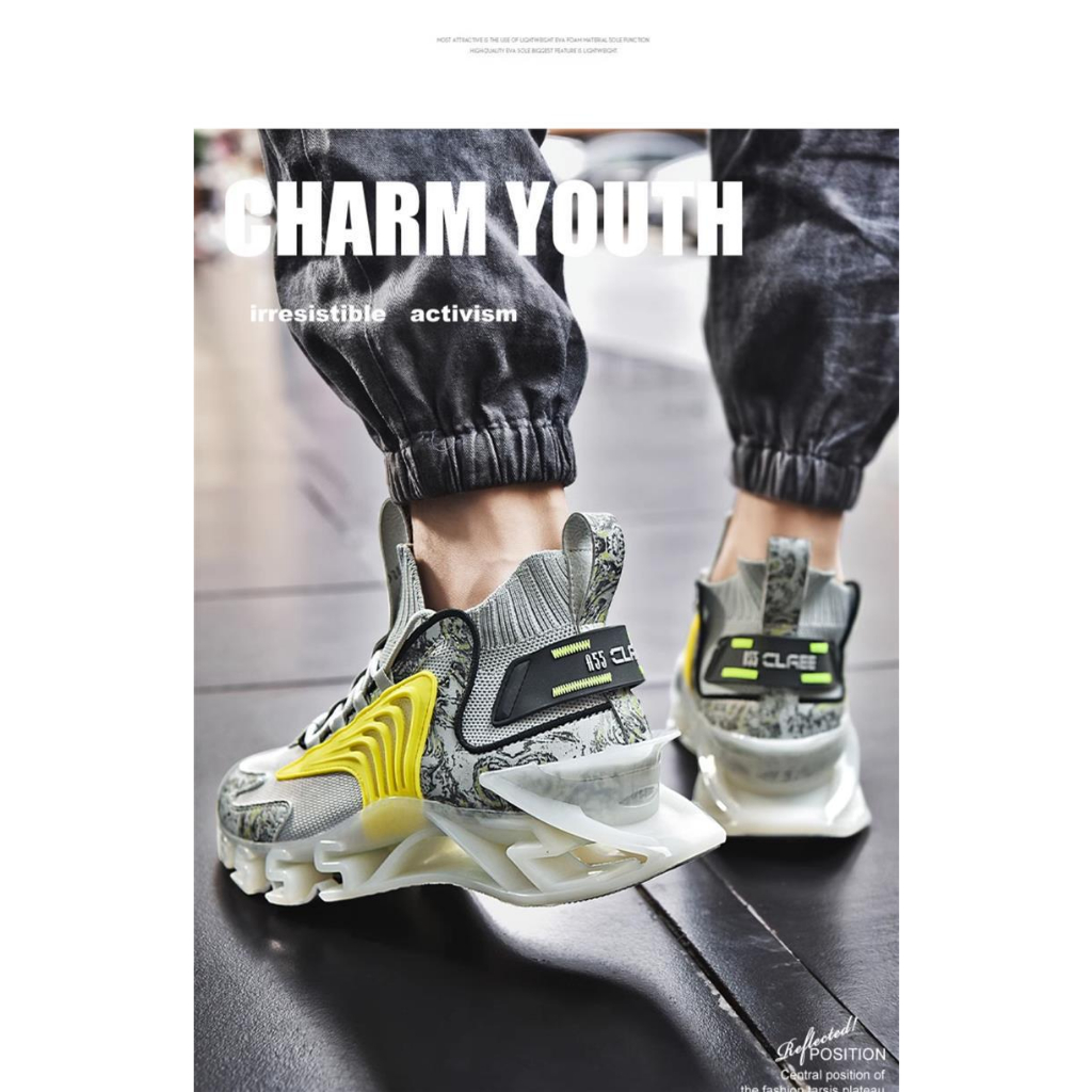 Giày chạy siêu nhẹ chống sốc đệm khí giày thể thao lotte giày lotte giày