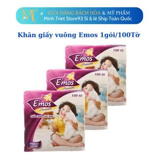 Khăn giấy vuông Emos 1gói/100Tờ