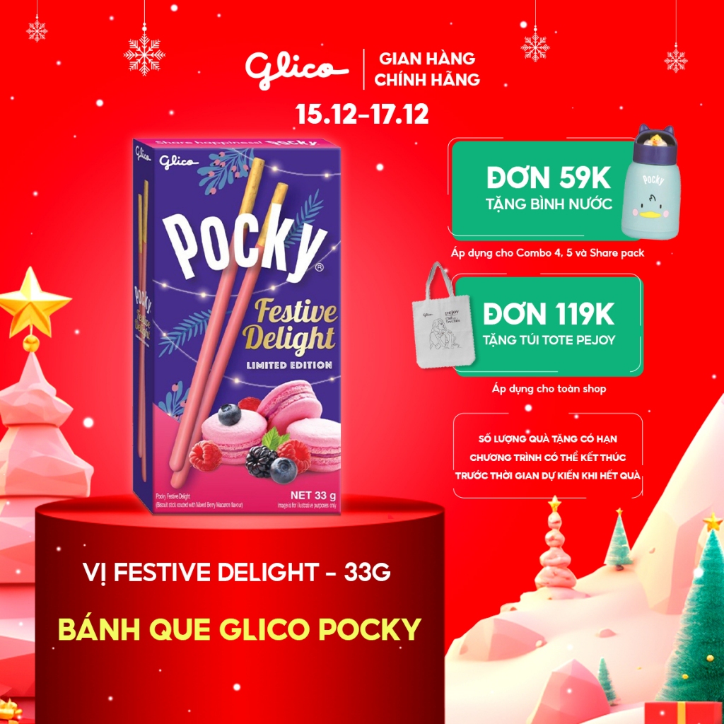 Bánh que Glico Pocky vị Festive Delight 33gr