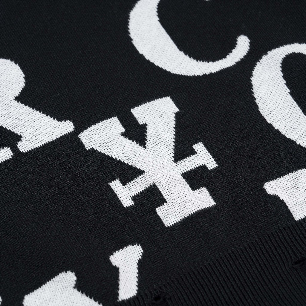 Áo Khoác Letters Monogram Knit Sweater - Black