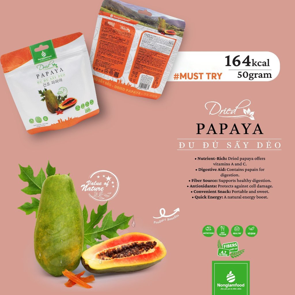 Combo Giàu Chất Sơ 6 Trái Cây Sấy Nonglamfood | Ăn vặt tăng cường đề kháng, vitamin, tốt cho tiêu hóa