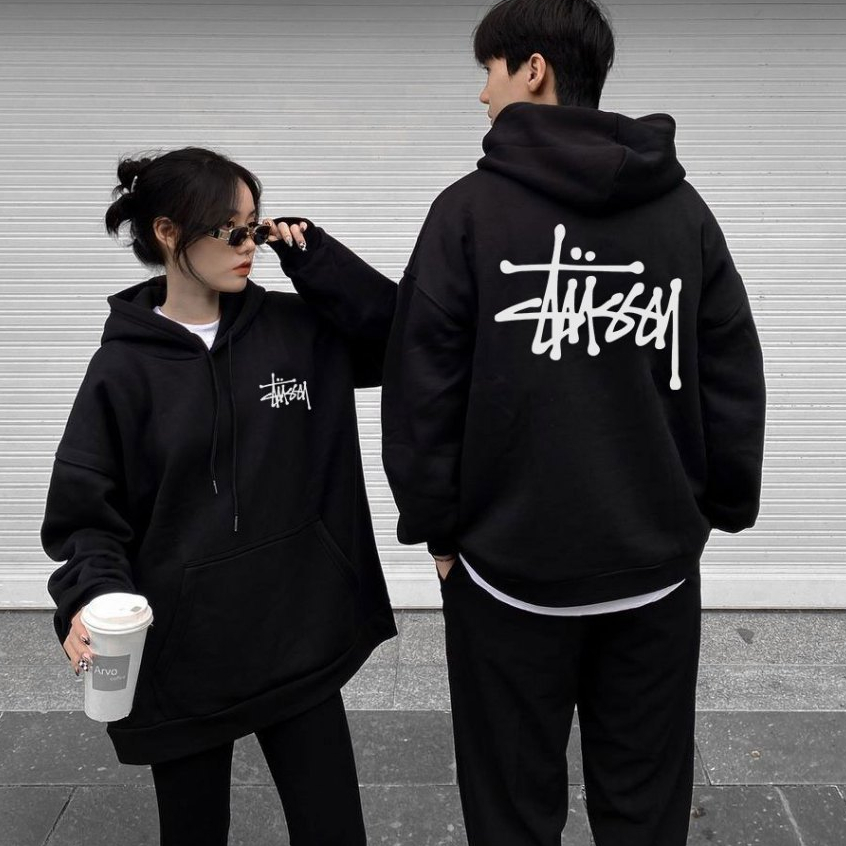 Áo hoodie STUSSY local brand chất nỉ bông dày 350gsm nam nữ mùa thu đông