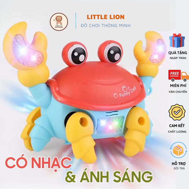 Đồ Chơi Cho Bé Con Cua Chạy Pin Vui Nhộn Có Nhạc Và Đèn Phát Sáng Cho Bé