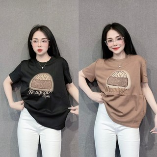 Áo thun Cotton Thái nữ dáng vừa thêu hình ( Mã MaGic )